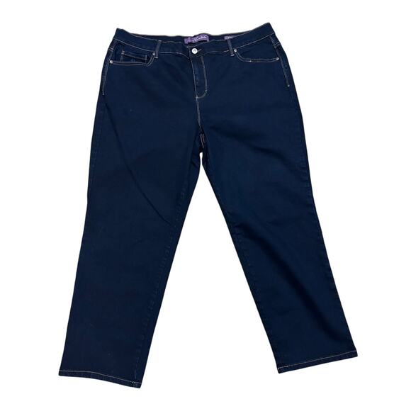 Gloria Vanderbilt Ladies' Amanda Classic Dark Wash Denim Jeans - Size 18W Short - Picture 1 of 7